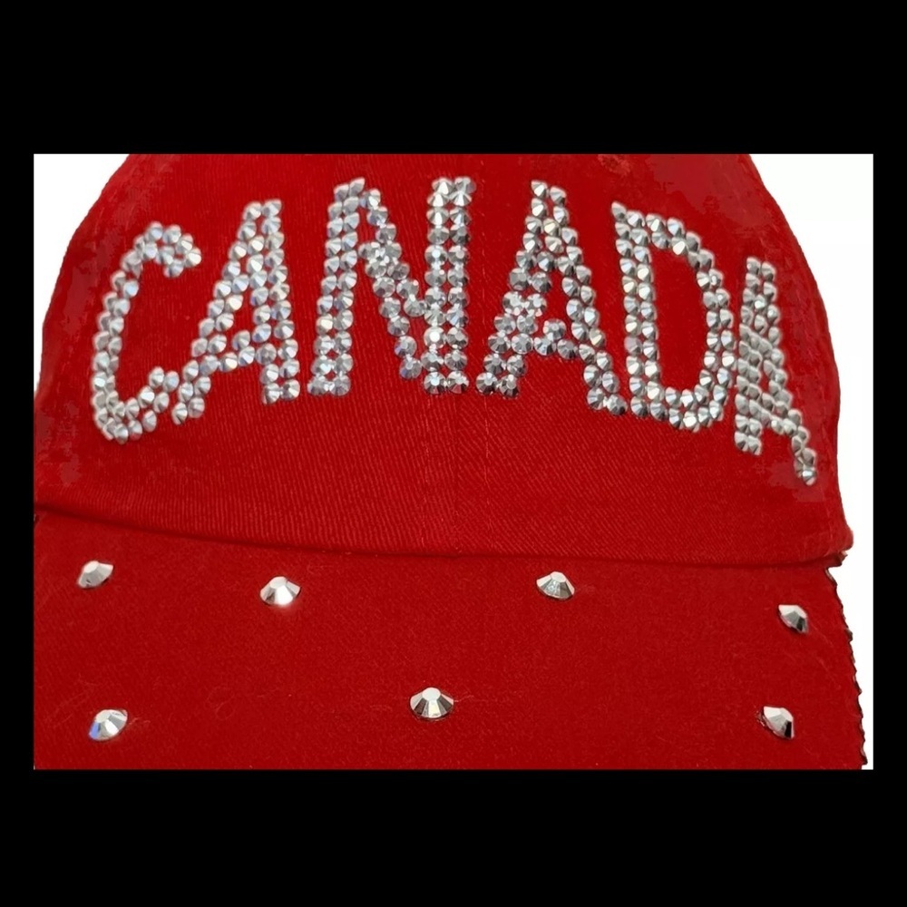 Women’s Solid Red Graphic “Canada” Baseball Cap H… - image 2